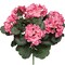 Pretty Pink Geranium Bush with 7 Silk Flowers & Lush Leaves - 18" Lifelike Faux Floral for Indoor/Outdoor Home Decor - Floral Home by Artificial Flowers